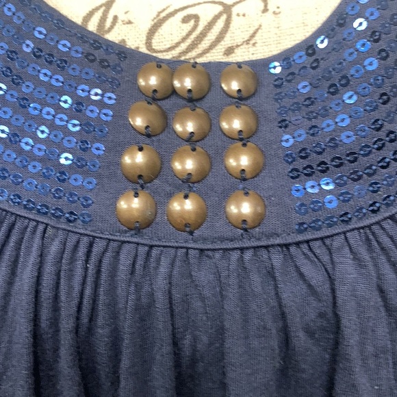 Willi Wear Size Small Blue Halter with Sequins - Picture 5 of 9